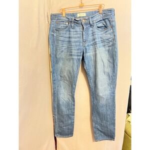 Madewell Womens The Slim Boy Jean Sz Waist 34 Straight Classic Preppy Minimal